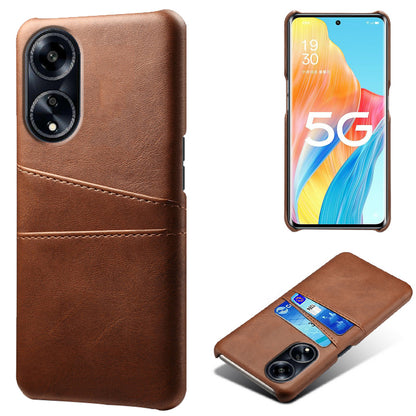 For Oppo A1 5G / A98 5G / F23 5G Dual Card Slots Phone Cover PU Leather Coated PC Protective Case