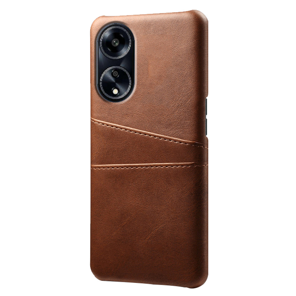 For Oppo A1 5G / A98 5G / F23 5G Dual Card Slots Phone Cover PU Leather Coated PC Protective Case
