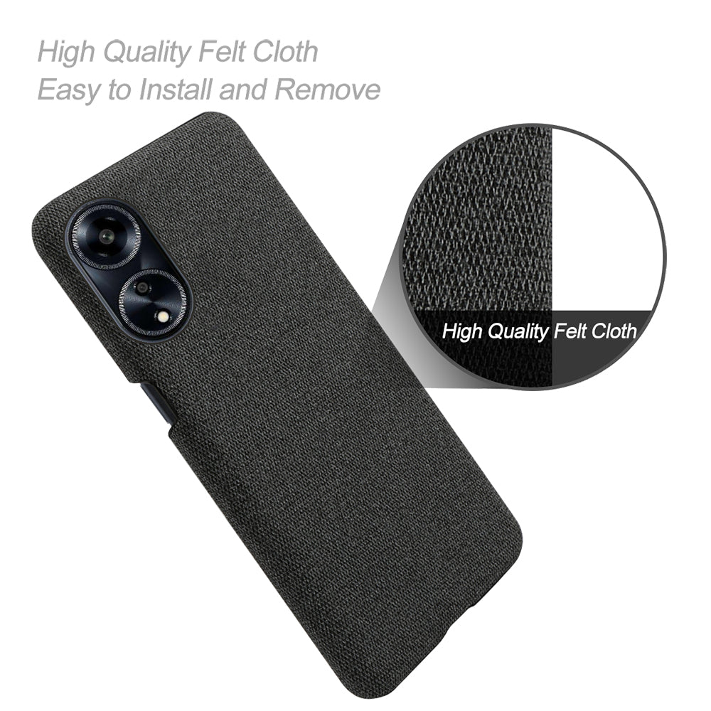 Phone Case for Oppo A1 5G / A98 5G / F23 5G , Dual Layer Cloth+Hard PC Protective Cover