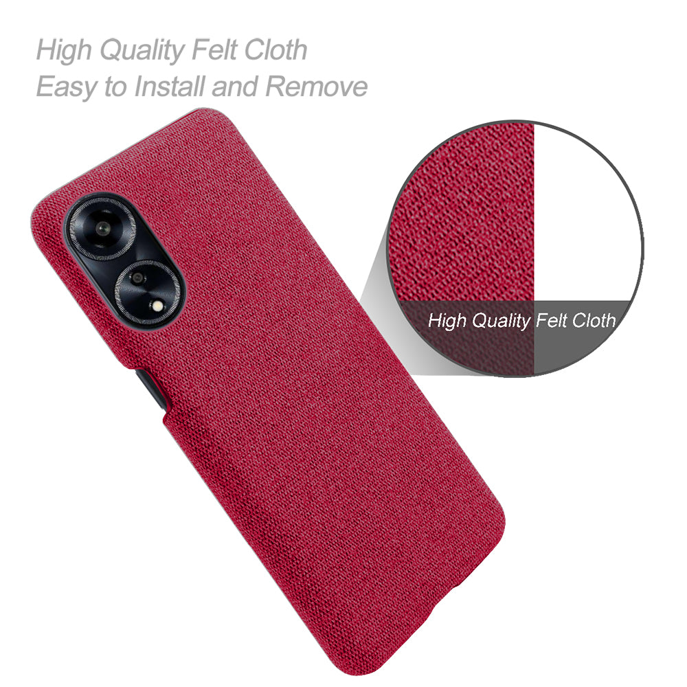 Phone Case for Oppo A1 5G / A98 5G / F23 5G , Dual Layer Cloth+Hard PC Protective Cover