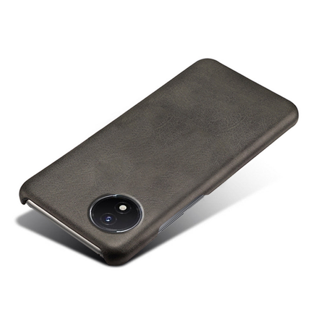 For vivo Y02A 4G / Y02 4G / Y11 (2023) Anti-Scratch Back Case PU Leather + PC Calf Texture Phone Cover