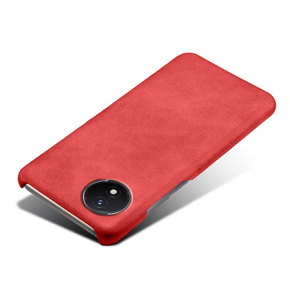 For vivo Y02A 4G / Y02 4G / Y11 (2023) Anti-Scratch Back Case PU Leather + PC Calf Texture Phone Cover