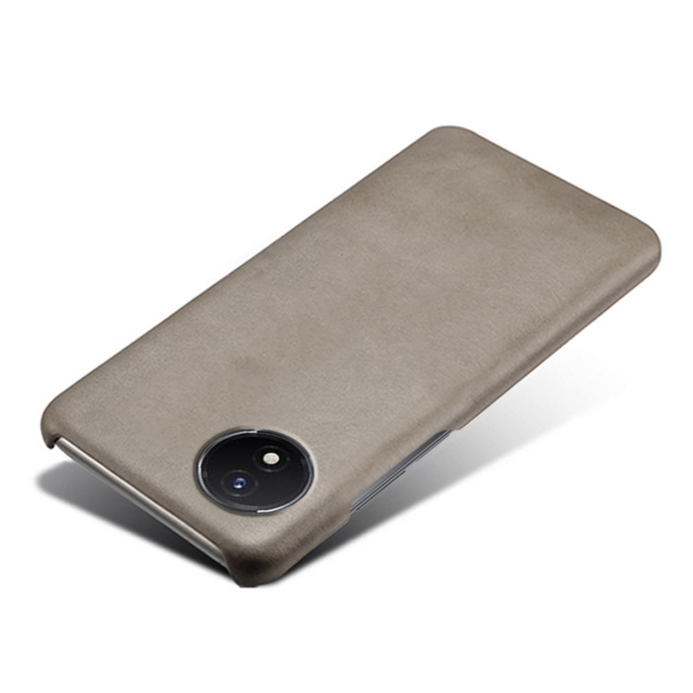 For vivo Y02A 4G / Y02 4G / Y11 (2023) Anti-Scratch Back Case PU Leather + PC Calf Texture Phone Cover