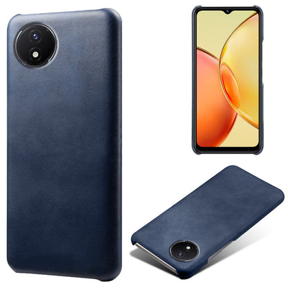 For vivo Y02A 4G / Y02 4G / Y11 (2023) Anti-Scratch Back Case PU Leather + PC Calf Texture Phone Cover