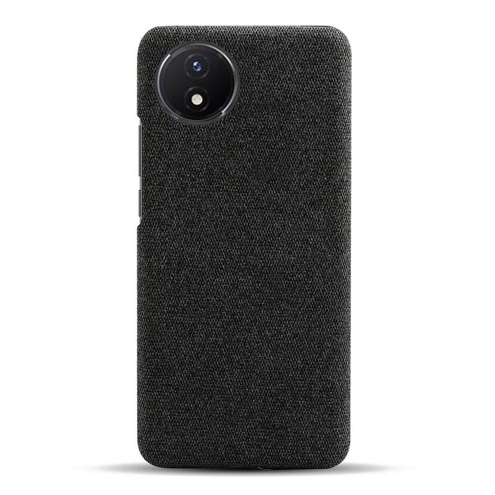 Protective Case for vivo Y02 4G / Y02A 4G / Y11 (2023) , Cloth+Hard PC Anti-Shock Phone Cover