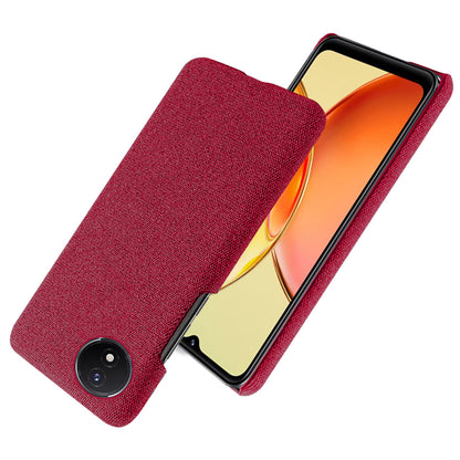 Protective Case for vivo Y02 4G / Y02A 4G / Y11 (2023) , Cloth+Hard PC Anti-Shock Phone Cover
