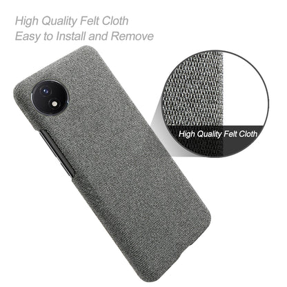 Protective Case for vivo Y02 4G / Y02A 4G / Y11 (2023) , Cloth+Hard PC Anti-Shock Phone Cover