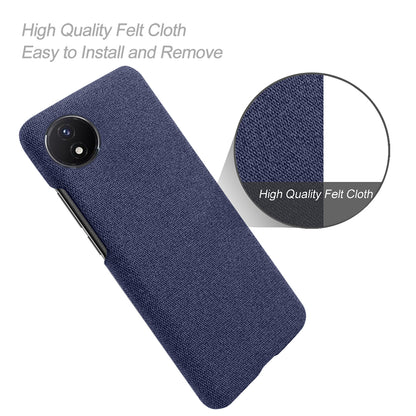 Protective Case for vivo Y02 4G / Y02A 4G / Y11 (2023) , Cloth+Hard PC Anti-Shock Phone Cover