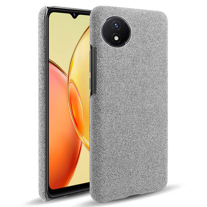 Protective Case for vivo Y02 4G / Y02A 4G / Y11 (2023) , Cloth+Hard PC Anti-Shock Phone Cover