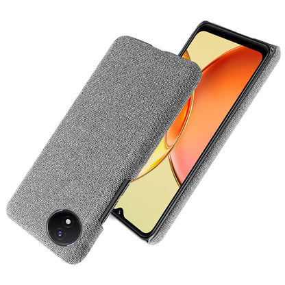 Protective Case for vivo Y02 4G / Y02A 4G / Y11 (2023) , Cloth+Hard PC Anti-Shock Phone Cover