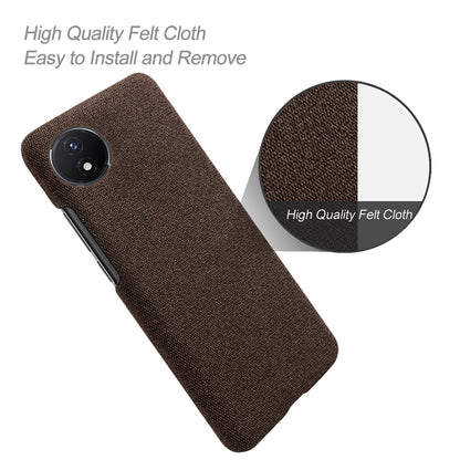 Protective Case for vivo Y02 4G / Y02A 4G / Y11 (2023) , Cloth+Hard PC Anti-Shock Phone Cover