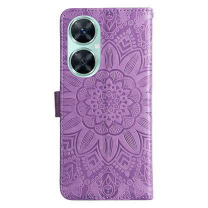 For Huawei Nova 11i / Maimang 20 / Enjoy 60 Pro Sunflower Imprinted Stand PU Leather Cover Wallet Case