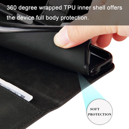 For Huawei Nova 11i / Enjoy 60 Pro / Maimang 20 Calf Texture Leather Phone Case Zipper Pocket Wallet Flip Cover with Stand