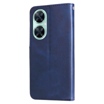 For Huawei Nova 11i / Enjoy 60 Pro / Maimang 20 Calf Texture Leather Phone Case Zipper Pocket Wallet Flip Cover with Stand