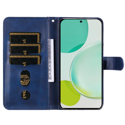 For Huawei Nova 11i / Enjoy 60 Pro / Maimang 20 Calf Texture Leather Phone Case Zipper Pocket Wallet Flip Cover with Stand