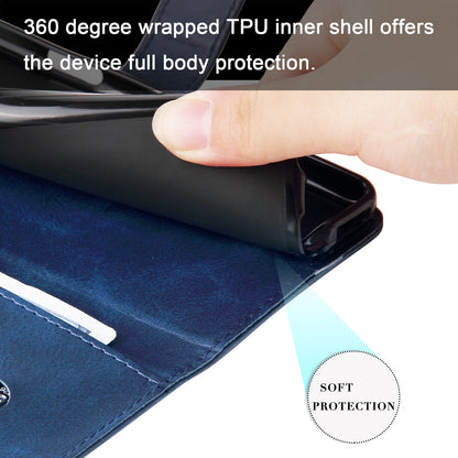 For Huawei Nova 11i / Enjoy 60 Pro / Maimang 20 Calf Texture Leather Phone Case Zipper Pocket Wallet Flip Cover with Stand
