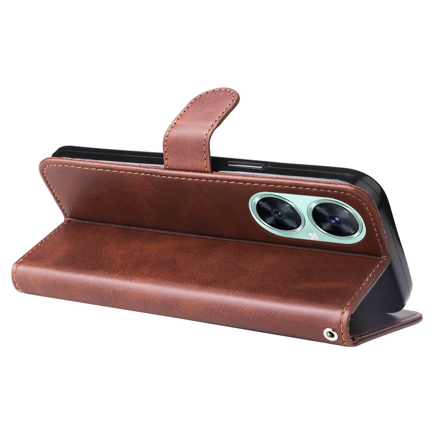 For Huawei Nova 11i / Enjoy 60 Pro / Maimang 20 Calf Texture Leather Phone Case Zipper Pocket Wallet Flip Cover with Stand