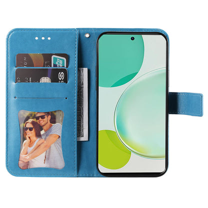 Imprinted Flower Case for Huawei Nova 11i / Maimang 20 / Enjoy 60 Pro Stand Wallet Phone Shell PU Leather Cover