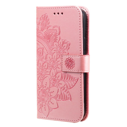 Imprinted Flower Case for Huawei Nova 11i / Maimang 20 / Enjoy 60 Pro Stand Wallet Phone Shell PU Leather Cover