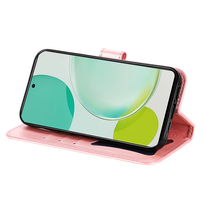 Imprinted Flower Case for Huawei Nova 11i / Maimang 20 / Enjoy 60 Pro Stand Wallet Phone Shell PU Leather Cover