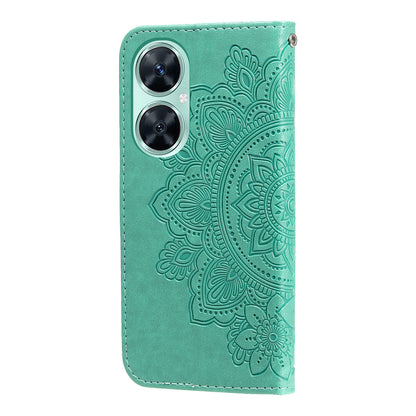 Imprinted Flower Case for Huawei Nova 11i / Maimang 20 / Enjoy 60 Pro Stand Wallet Phone Shell PU Leather Cover