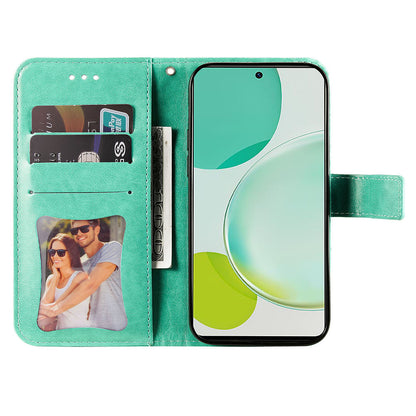 Imprinted Flower Case for Huawei Nova 11i / Maimang 20 / Enjoy 60 Pro Stand Wallet Phone Shell PU Leather Cover