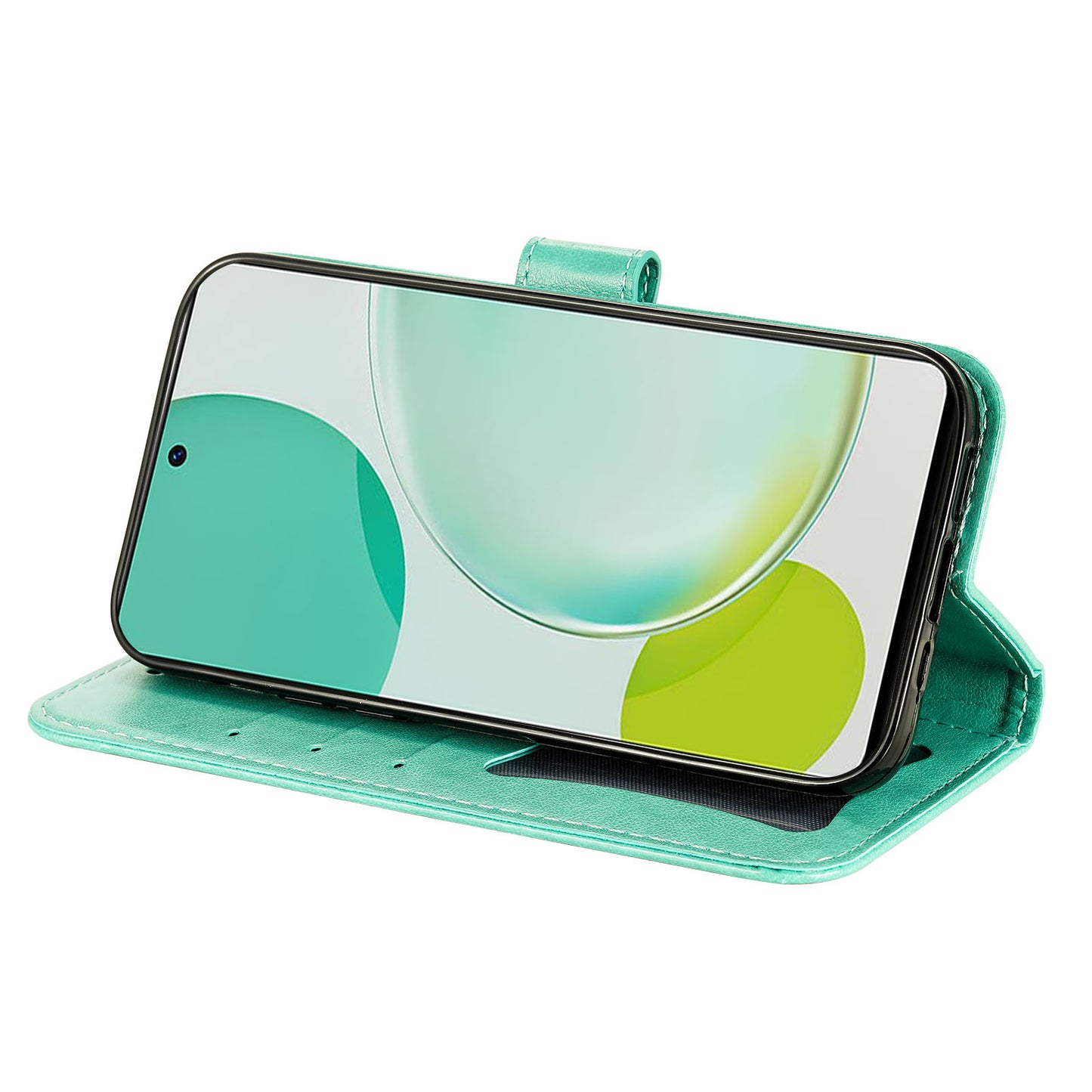 Imprinted Flower Case for Huawei Nova 11i / Maimang 20 / Enjoy 60 Pro Stand Wallet Phone Shell PU Leather Cover