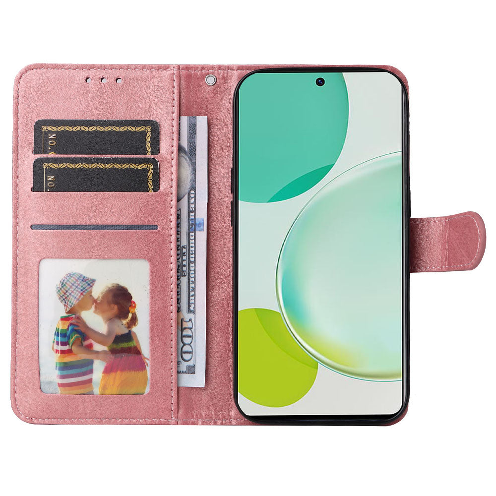 For Huawei Nova 11i / Maimang 20 / Enjoy 60 Pro Wallet Phone Case PU Leather Calf Texture Stand Cover