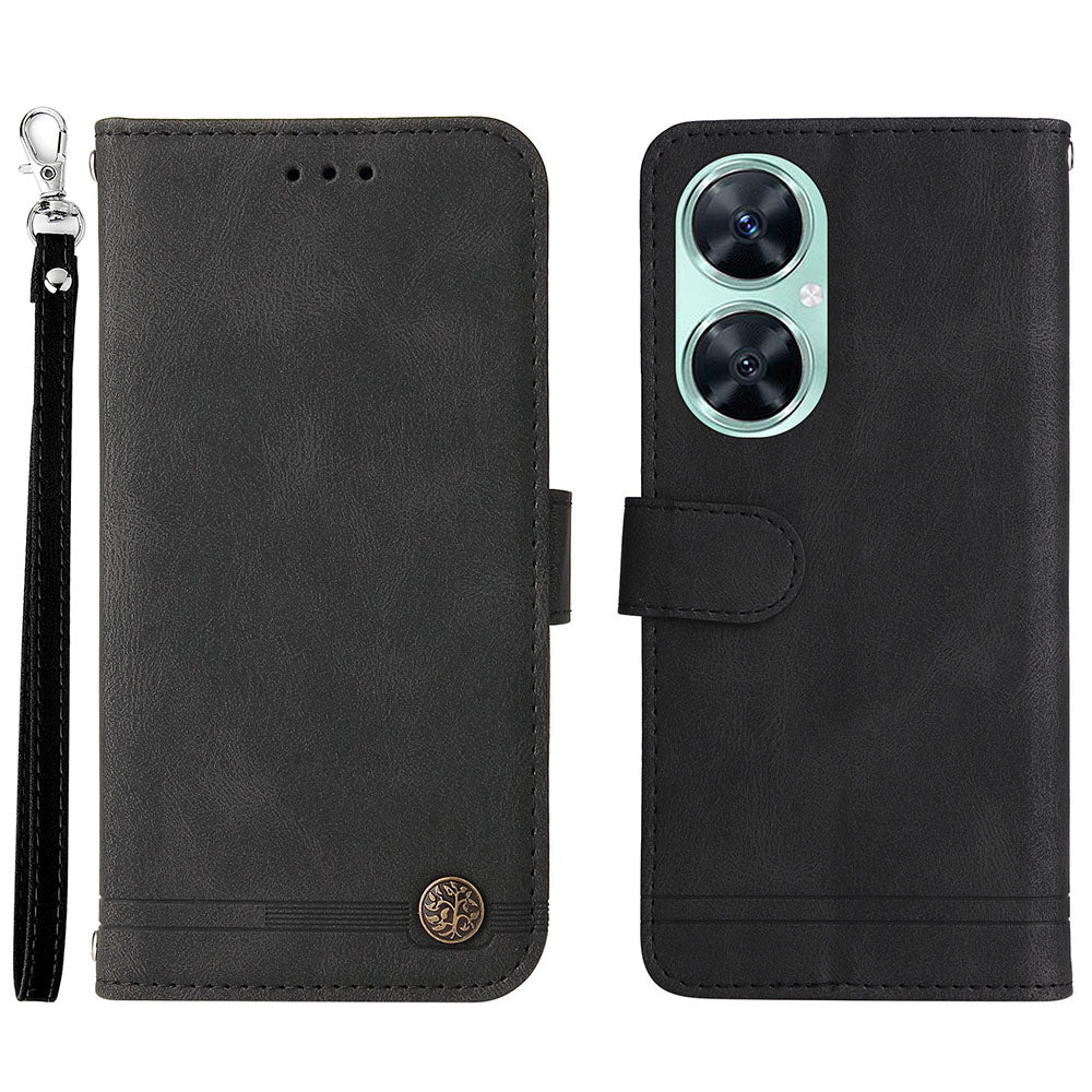 For Huawei Nova 11i / Maimang 20 / Enjoy 60 Pro Wallet Phone Case Imprinted Lines Leather Stand Cover