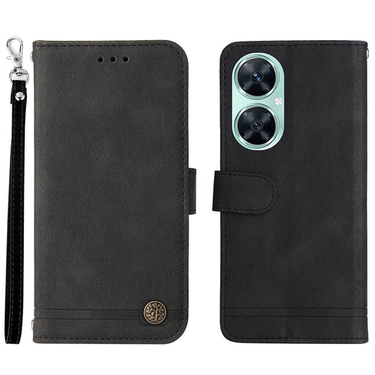 For Huawei Nova 11i / Maimang 20 / Enjoy 60 Pro Wallet Phone Case Imprinted Lines Leather Stand Cover