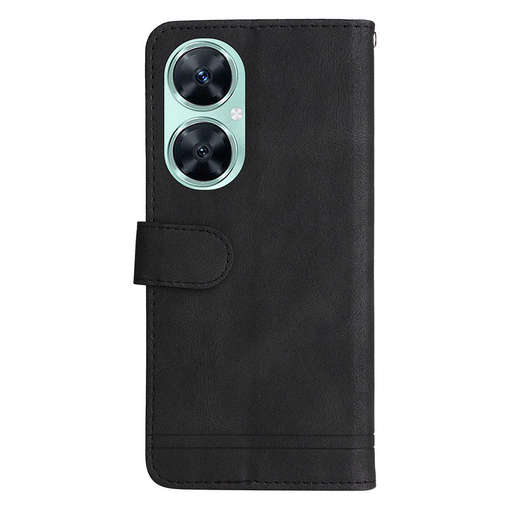 For Huawei Nova 11i / Maimang 20 / Enjoy 60 Pro Wallet Phone Case Imprinted Lines Leather Stand Cover