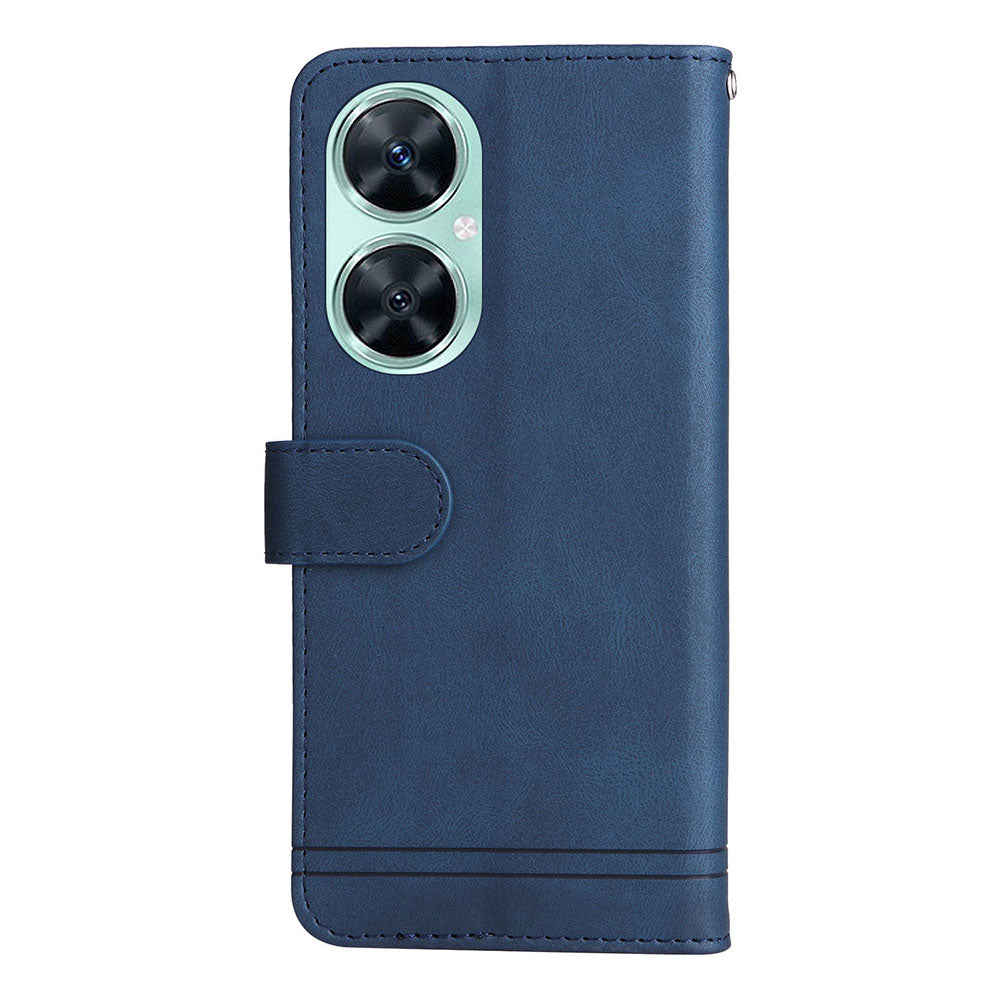 For Huawei Nova 11i / Maimang 20 / Enjoy 60 Pro Wallet Phone Case Imprinted Lines Leather Stand Cover