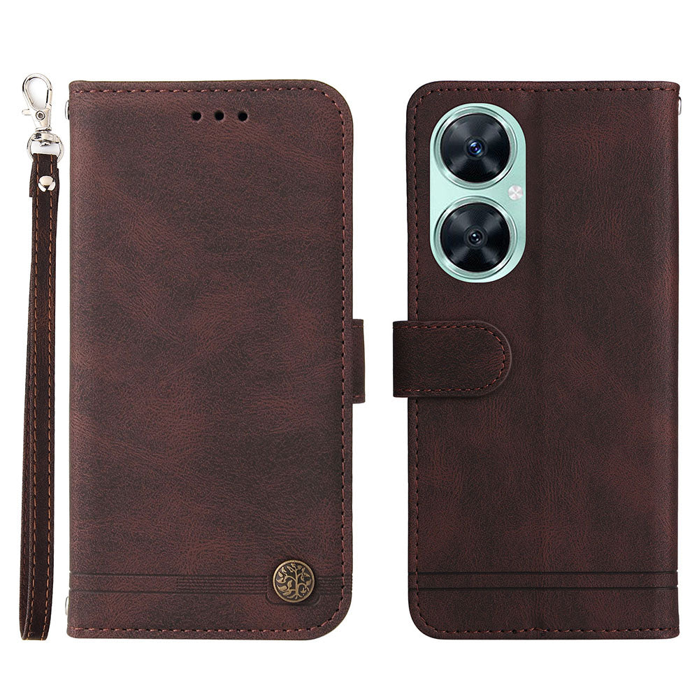 For Huawei Nova 11i / Maimang 20 / Enjoy 60 Pro Wallet Phone Case Imprinted Lines Leather Stand Cover