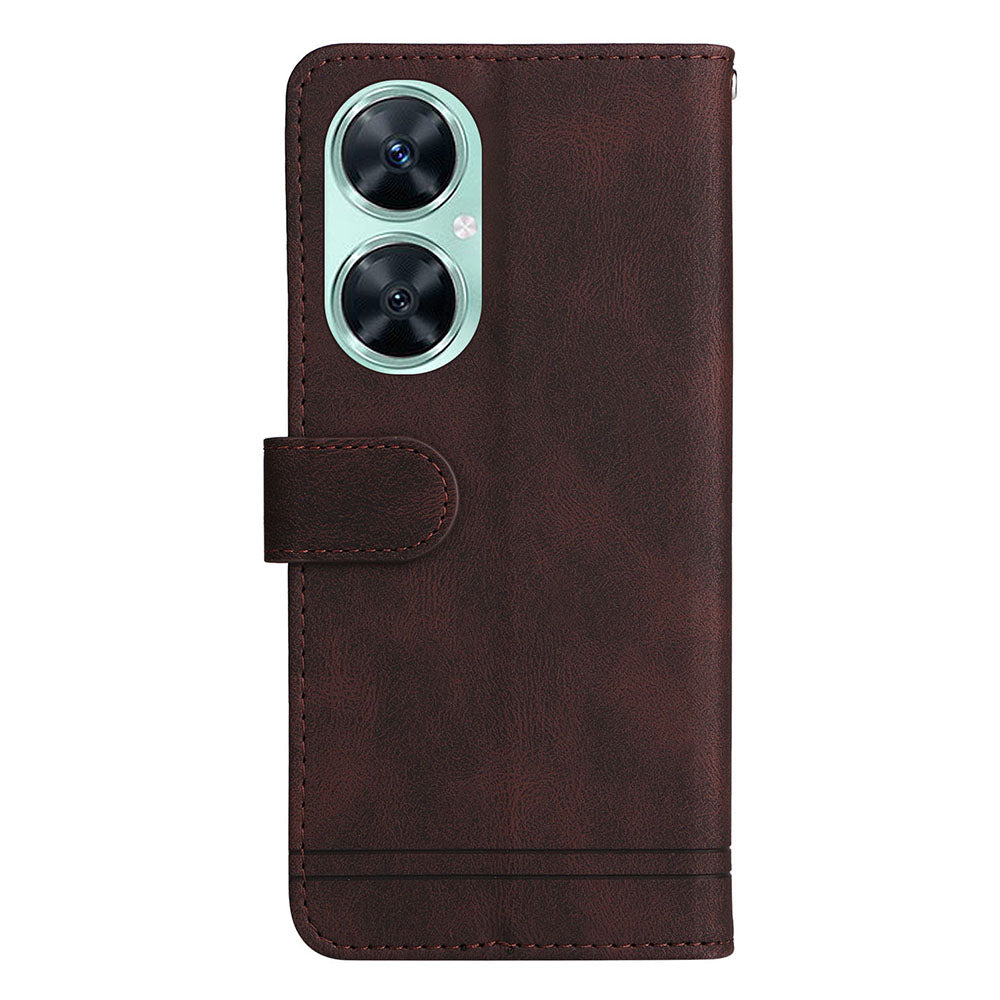 For Huawei Nova 11i / Maimang 20 / Enjoy 60 Pro Wallet Phone Case Imprinted Lines Leather Stand Cover