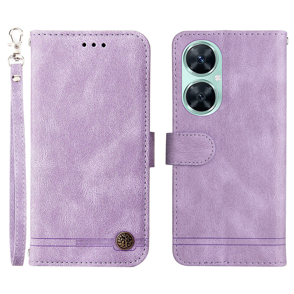 For Huawei Nova 11i / Maimang 20 / Enjoy 60 Pro Wallet Phone Case Imprinted Lines Leather Stand Cover