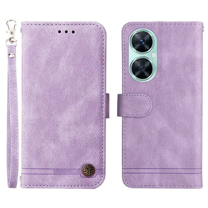 For Huawei Nova 11i / Maimang 20 / Enjoy 60 Pro Wallet Phone Case Imprinted Lines Leather Stand Cover