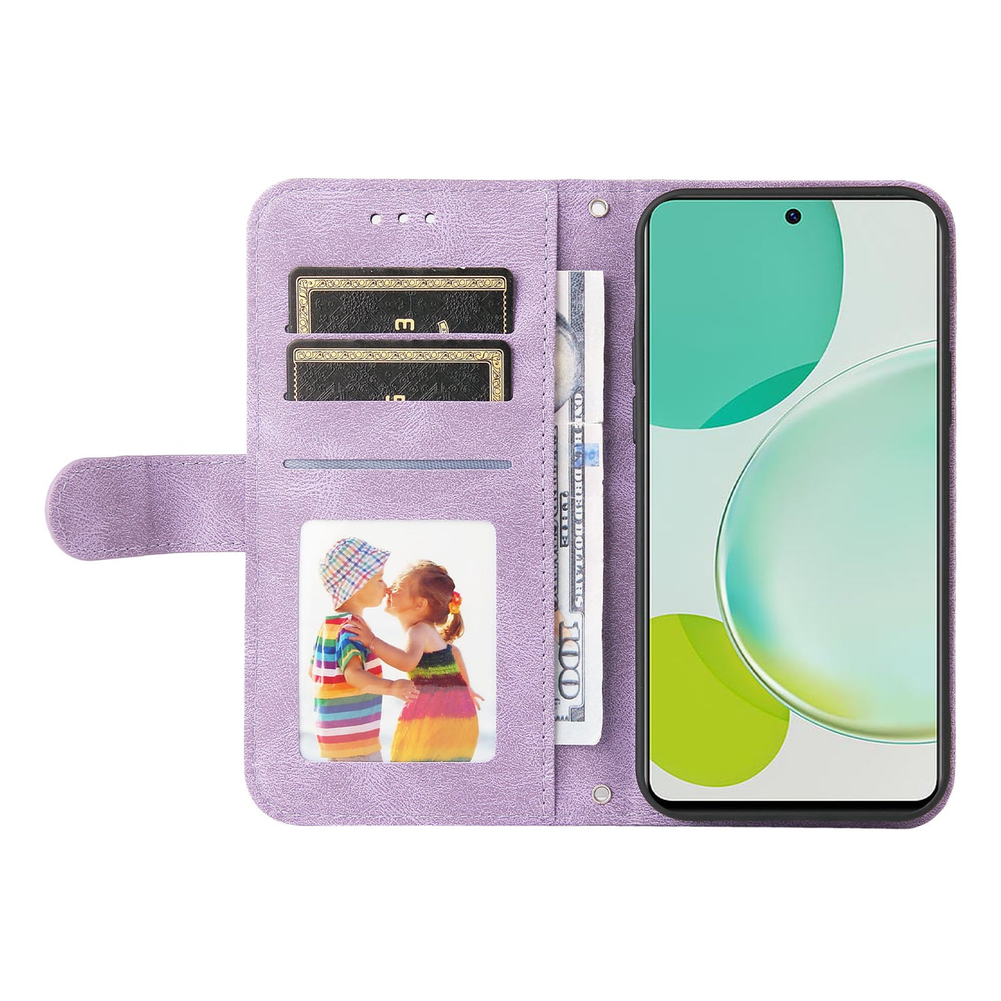 For Huawei Nova 11i / Maimang 20 / Enjoy 60 Pro Wallet Phone Case Imprinted Lines Leather Stand Cover