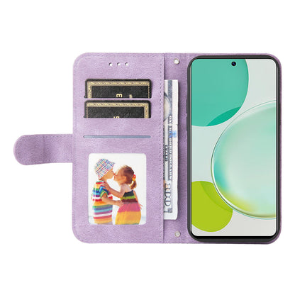 For Huawei Nova 11i / Maimang 20 / Enjoy 60 Pro Wallet Phone Case Imprinted Lines Leather Stand Cover