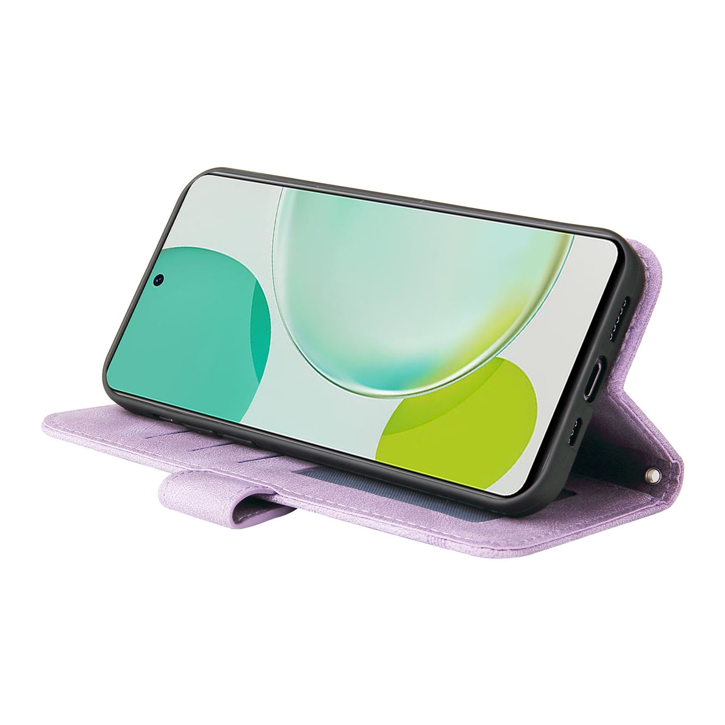 For Huawei Nova 11i / Maimang 20 / Enjoy 60 Pro Wallet Phone Case Imprinted Lines Leather Stand Cover