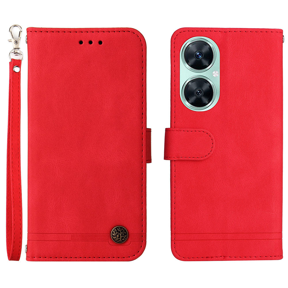 For Huawei Nova 11i / Maimang 20 / Enjoy 60 Pro Wallet Phone Case Imprinted Lines Leather Stand Cover