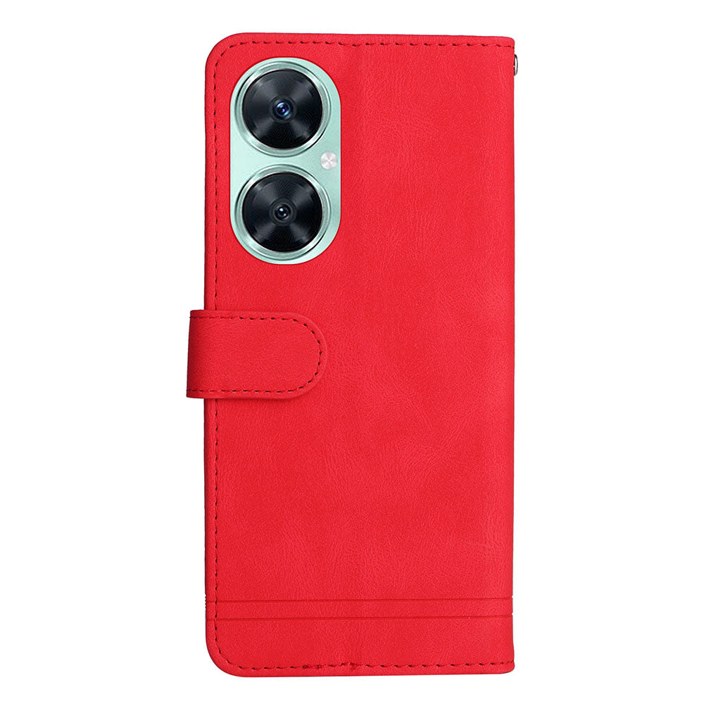 For Huawei Nova 11i / Maimang 20 / Enjoy 60 Pro Wallet Phone Case Imprinted Lines Leather Stand Cover