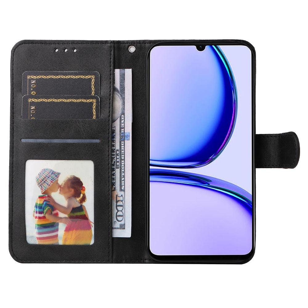 For Realme C53 4G / Narzo N53 4G PU Leather Wallet Stand Case Calf Texture Shockproof Phone Cover