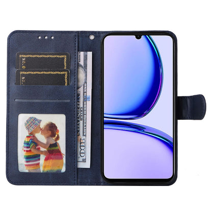 For Realme C53 4G / Narzo N53 4G PU Leather Wallet Stand Case Calf Texture Shockproof Phone Cover