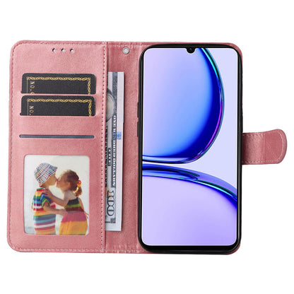 For Realme C53 4G / Narzo N53 4G PU Leather Wallet Stand Case Calf Texture Shockproof Phone Cover