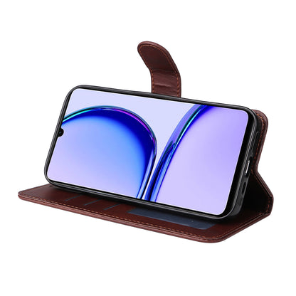 For Realme C53 4G / Narzo N53 4G PU Leather Wallet Stand Case Calf Texture Shockproof Phone Cover