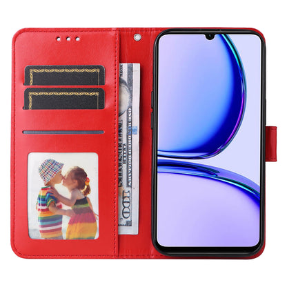 For Realme C53 4G / Narzo N53 4G Sunflower Imprinted Stand PU Leather Cover Wallet Drop-proof Case