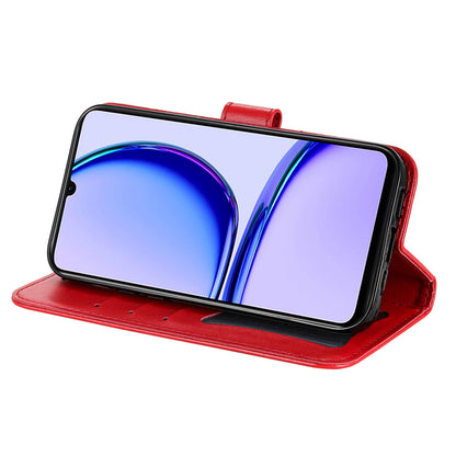 Imprinted Flower Case for Realme C53 4G / Narzo N53 4G PU Leather Cover Stand Wallet Phone Shell