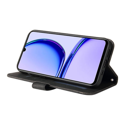 PU Leather Case for Realme C53 4G / Narzo N53 4G , Stand Wallet Imprinted Lines Phone Cover