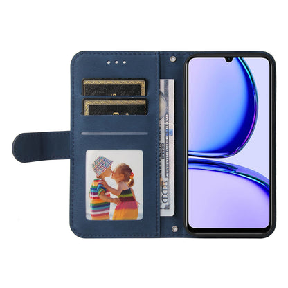 PU Leather Case for Realme C53 4G / Narzo N53 4G , Stand Wallet Imprinted Lines Phone Cover