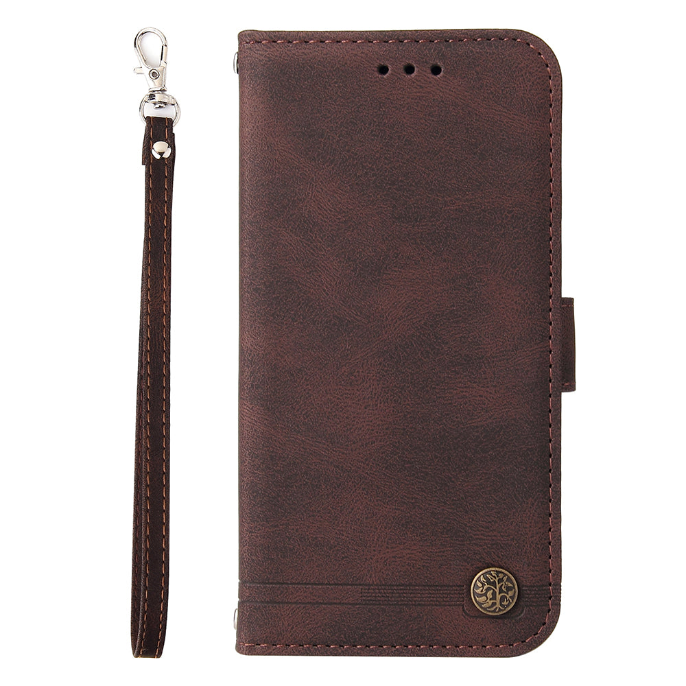 PU Leather Case for Realme C53 4G / Narzo N53 4G , Stand Wallet Imprinted Lines Phone Cover